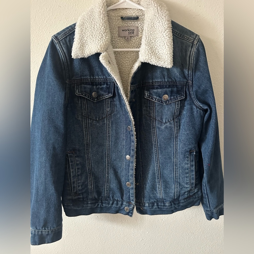 Denim Sherpa Lined Jacket